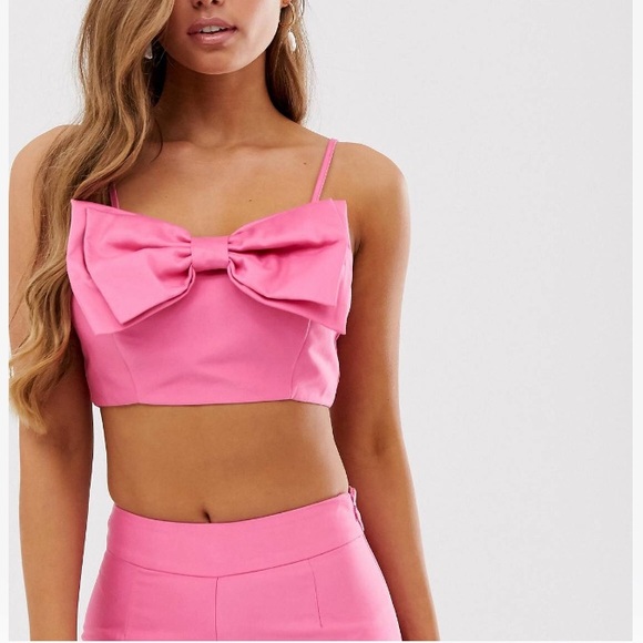 Pop Pink Bow-Front Top - Picture 3 of 6